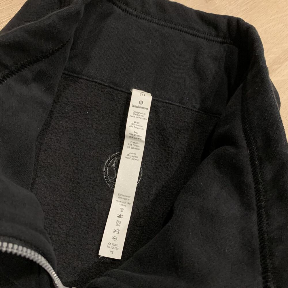 Lululemon Radiant II Jacket Women's 10 Black Full Zip High Neck Activewear - Picture 3 of 8